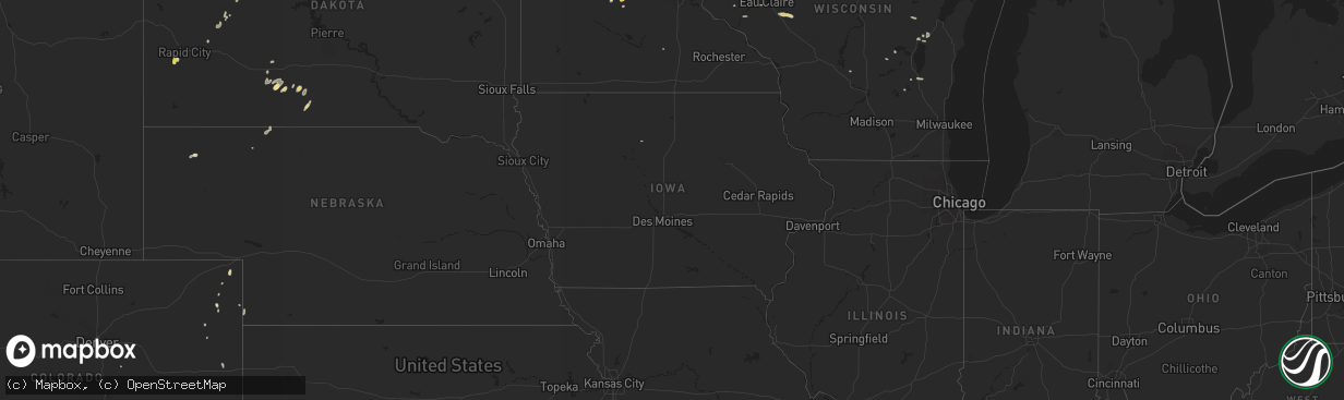 Hail map in Iowa on June 2, 2017