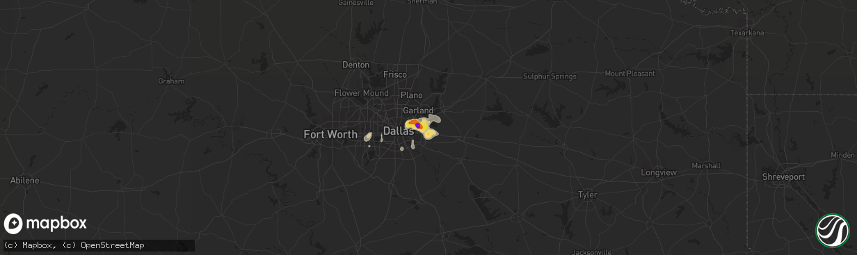 Hail map in Sunnyvale, TX on June 2, 2017