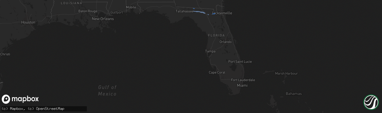 Hail map in Florida on June 2, 2018