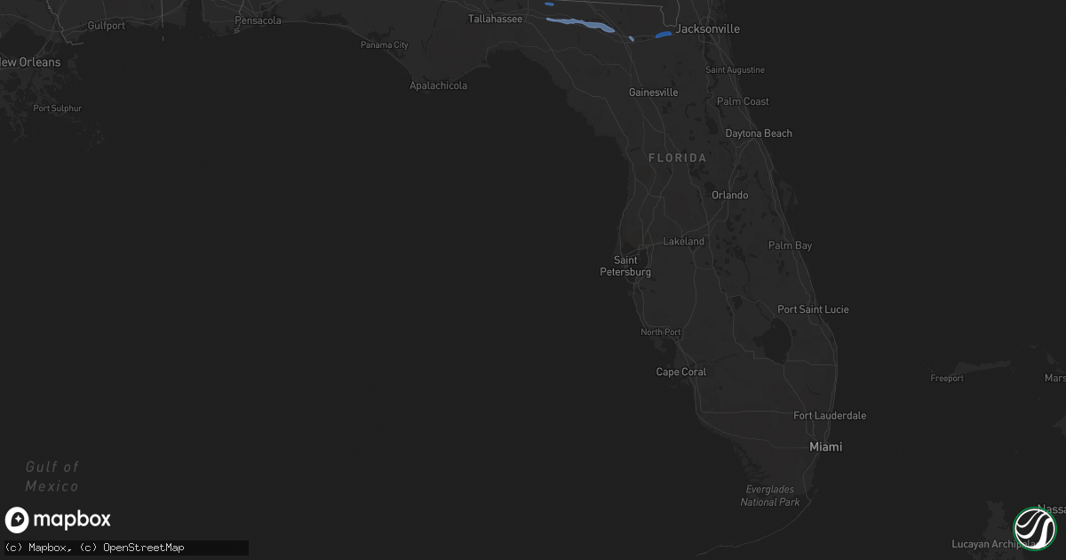 Hail map in Florida on June 2, 2018