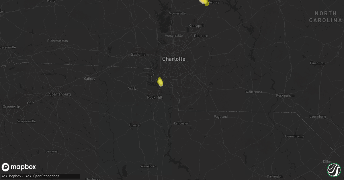 Hail map in Fort Mill, SC on June 2, 2018