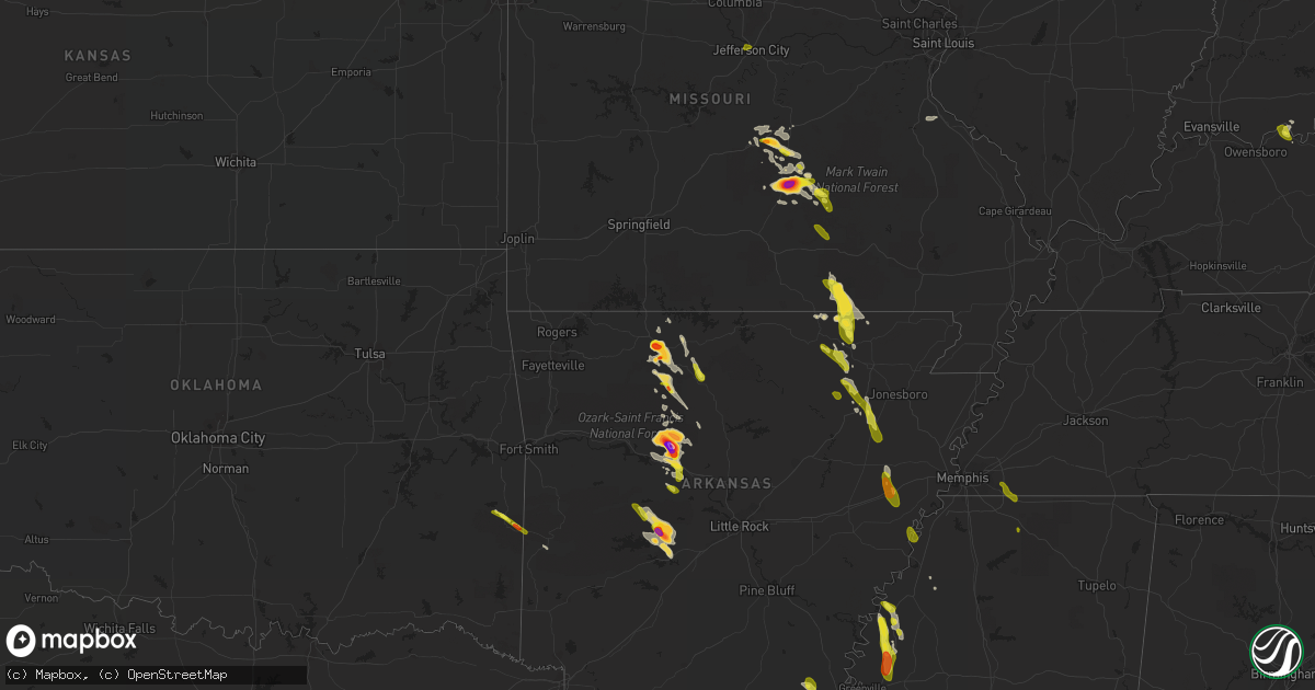Hail map on June 2, 2018