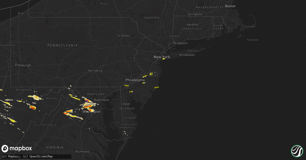 Hail map in New Jersey on June 2, 2019