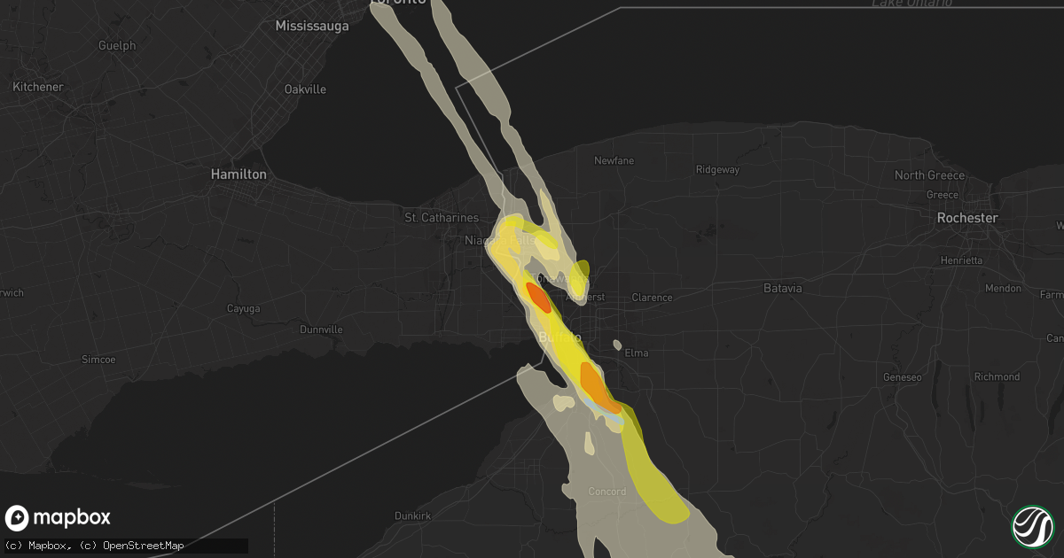 Hail map in Grand Island, NY on June 2, 2020