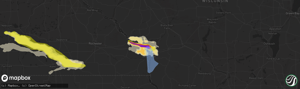 Hail map in Holmen, WI on June 2, 2020