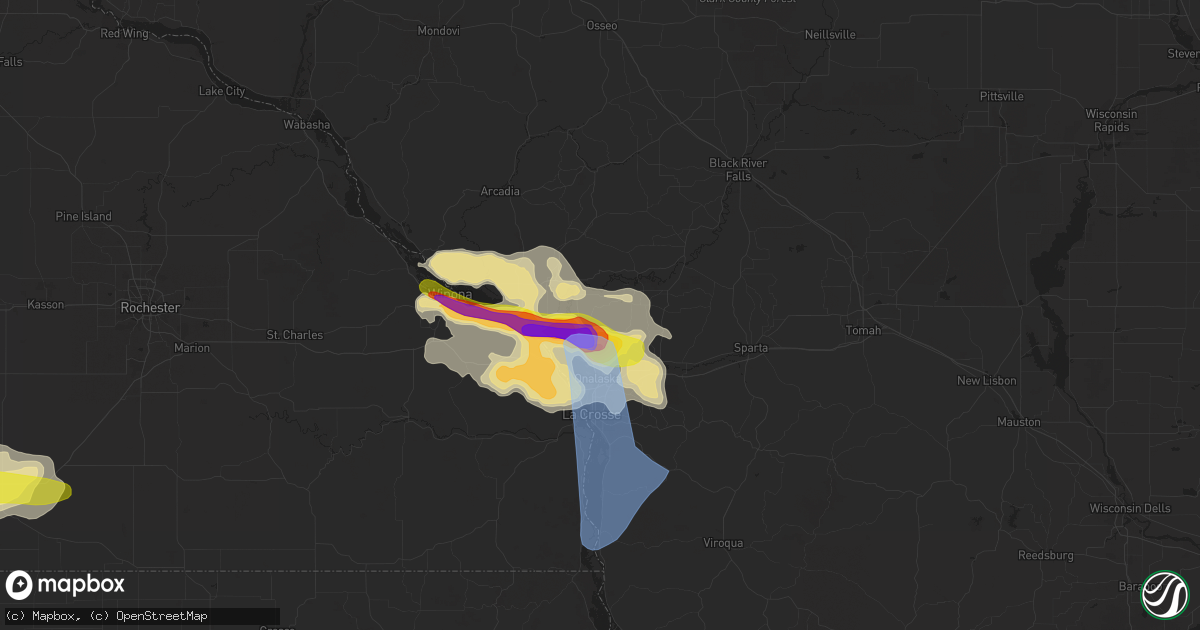 Hail map in Holmen, WI on June 2, 2020