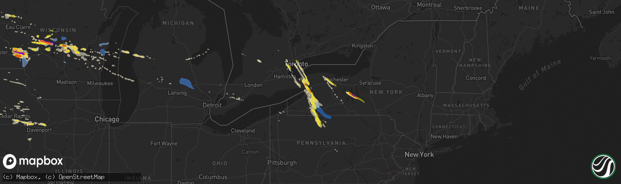 Hail map on June 2, 2020