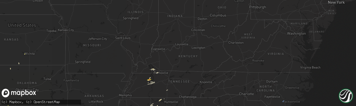 Hail map in Kentucky on June 2, 2021