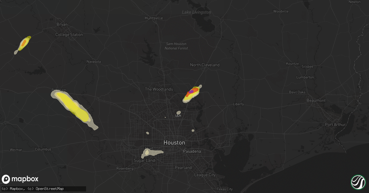 Hail map in Porter, TX on June 2, 2021