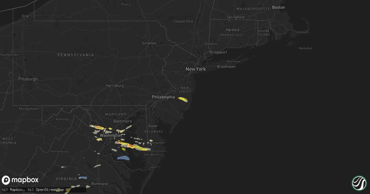 Hail map in New Jersey on June 2, 2022