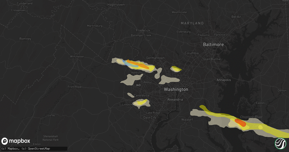 Hail map in Sterling, VA on June 2, 2022