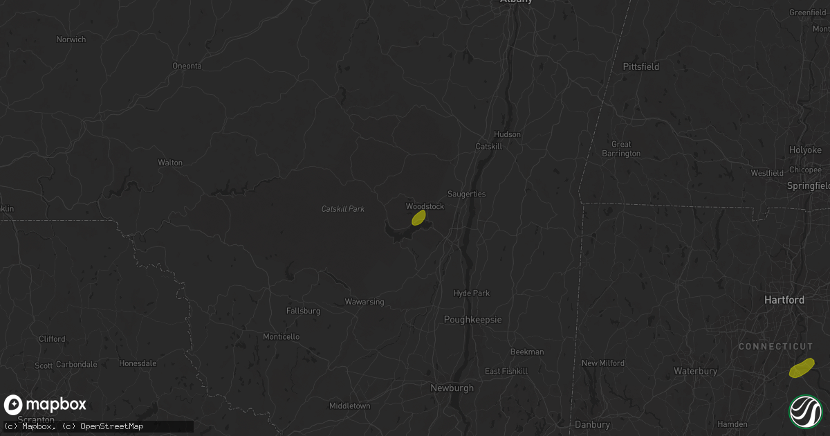 Hail map in Glenford, NY on June 2, 2023
