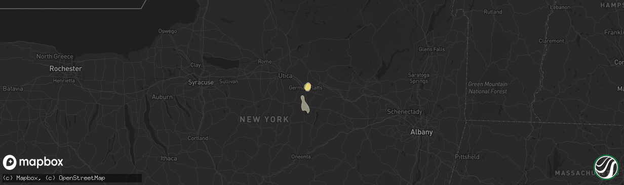 Hail map in Mohawk, NY on June 2, 2023