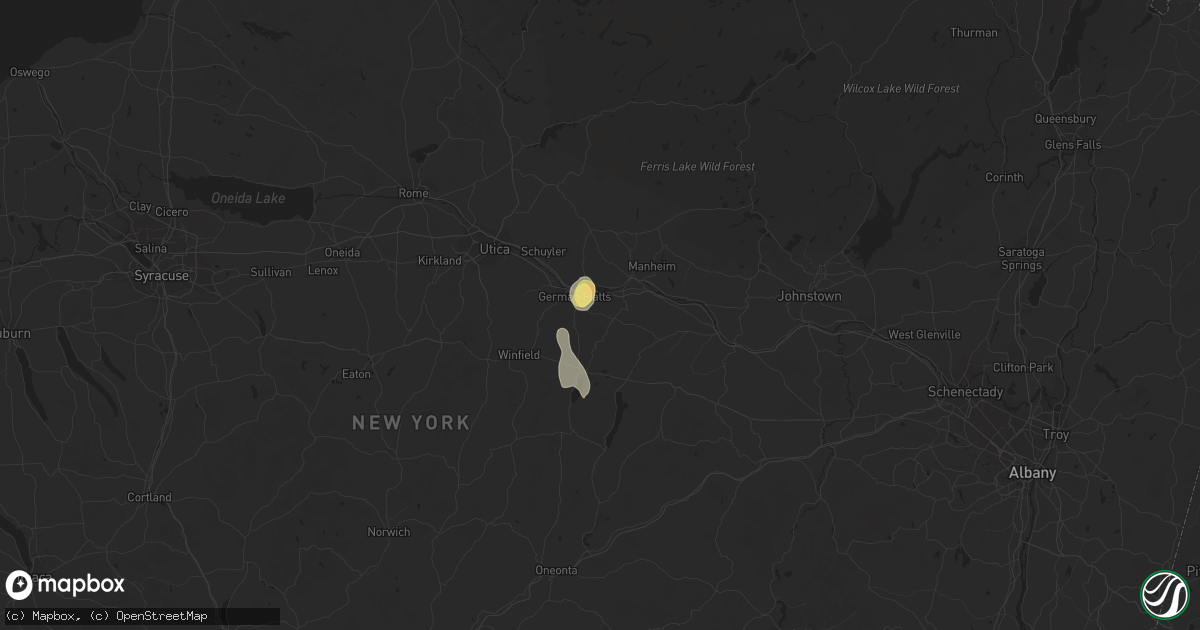 Hail map in Mohawk, NY on June 2, 2023