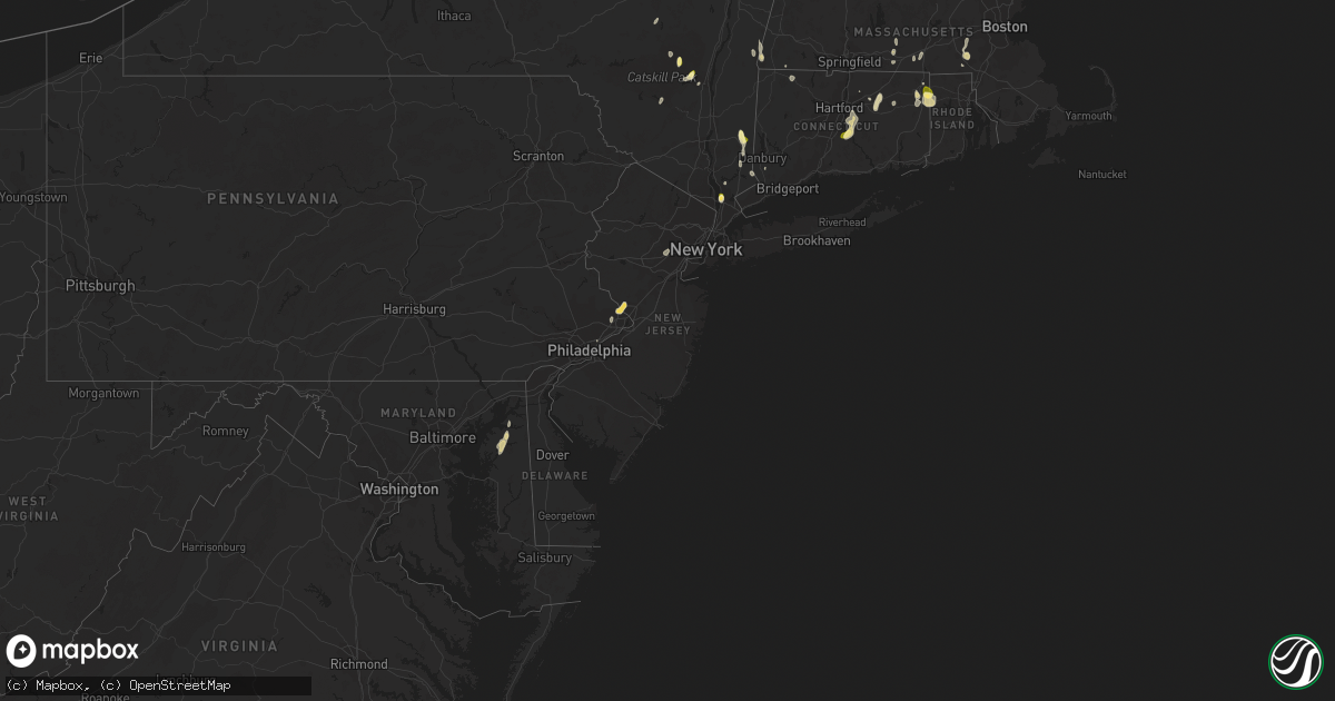 Hail map in New Jersey on June 2, 2023