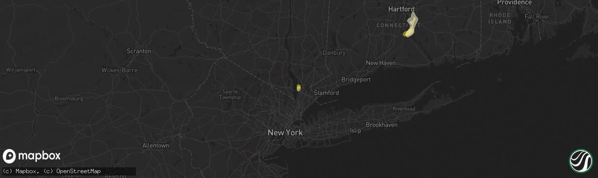 Hail map in Tarrytown, NY on June 2, 2023