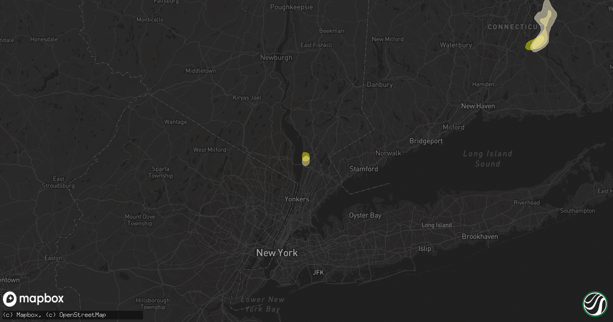 Hail map in Tarrytown, NY on June 2, 2023