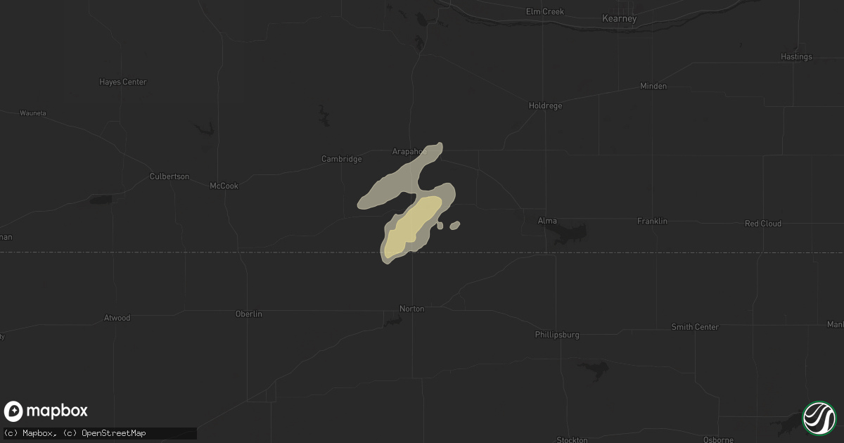 Hail map in Beaver City, NE on June 2, 2024