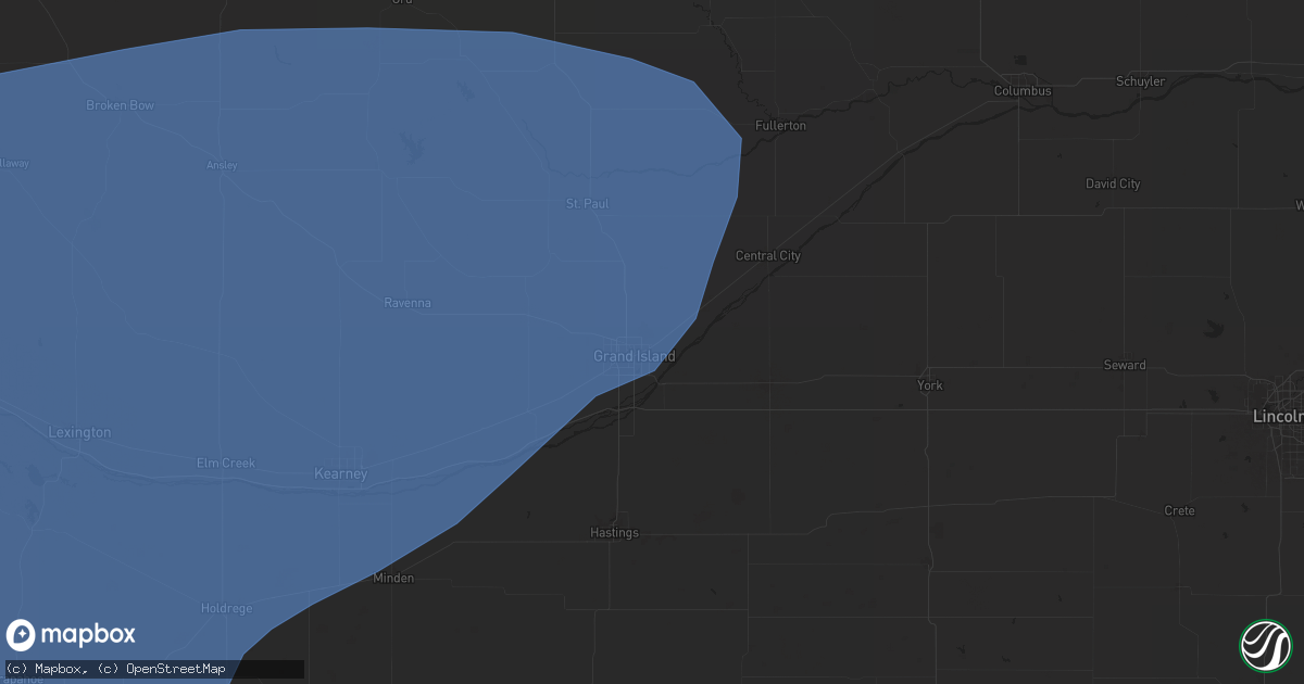 Hail map in Grand Island, NE on June 2, 2024