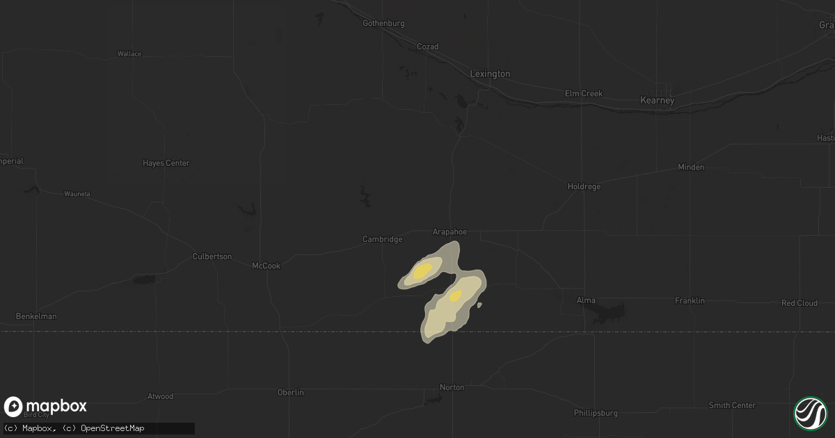 Hail map in Holbrook, NE on June 2, 2024