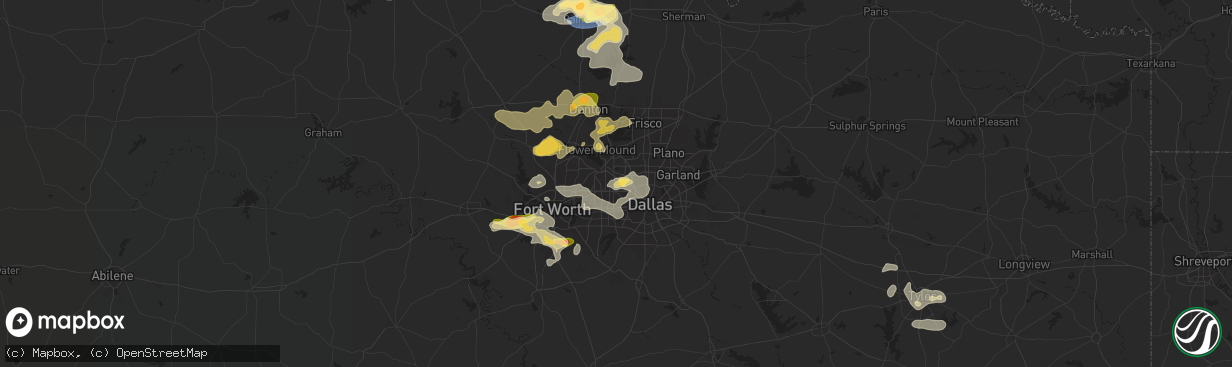 Hail map in Irving, TX on June 2, 2024