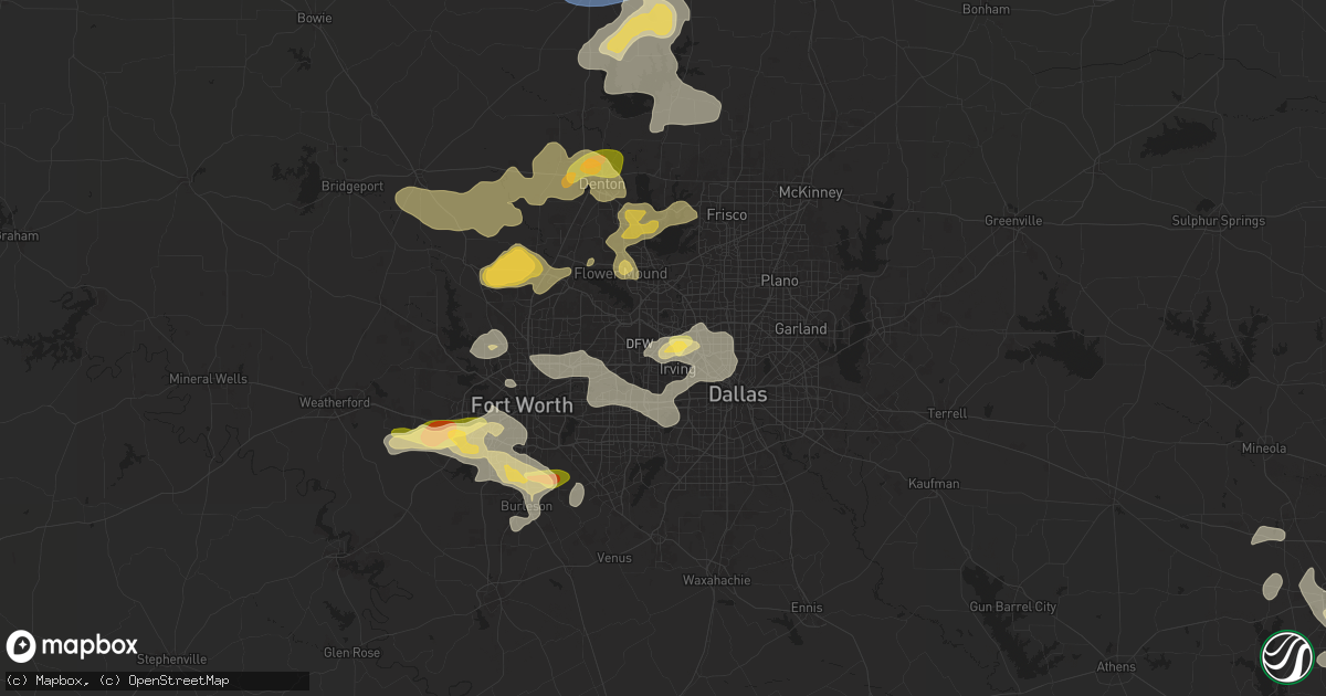 Hail map in Irving, TX on June 2, 2024