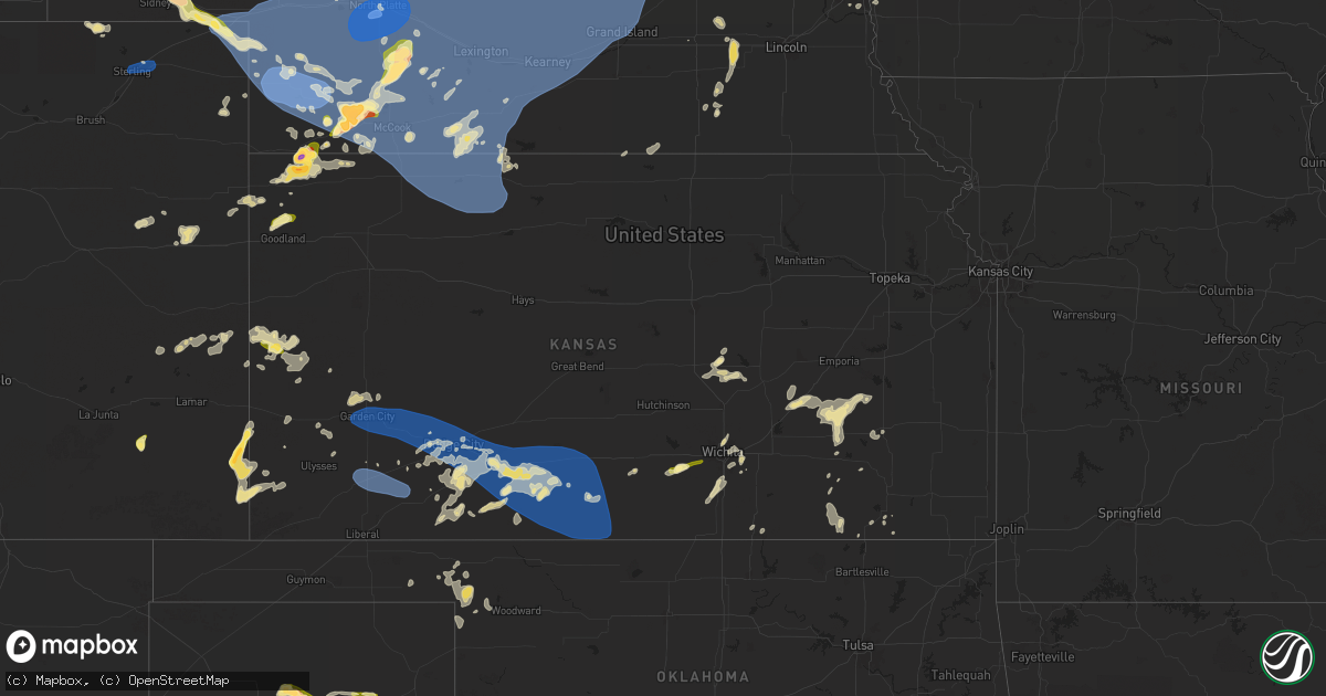 Hail map in Kansas on June 2, 2024