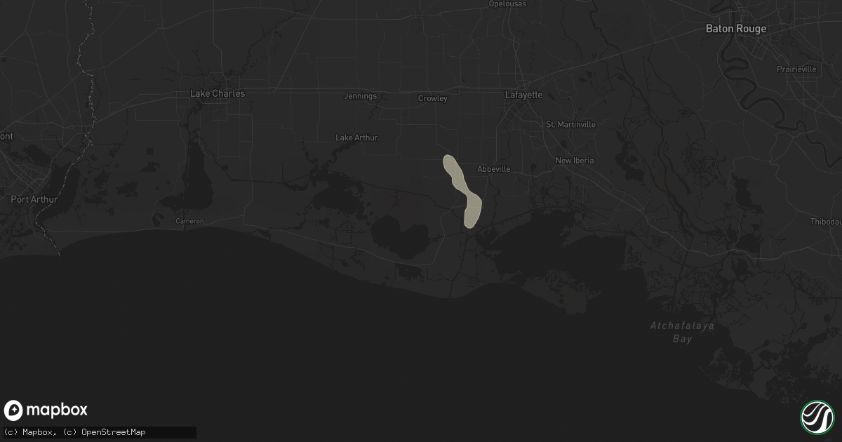 Hail map in Kaplan, LA on June 2, 2024
