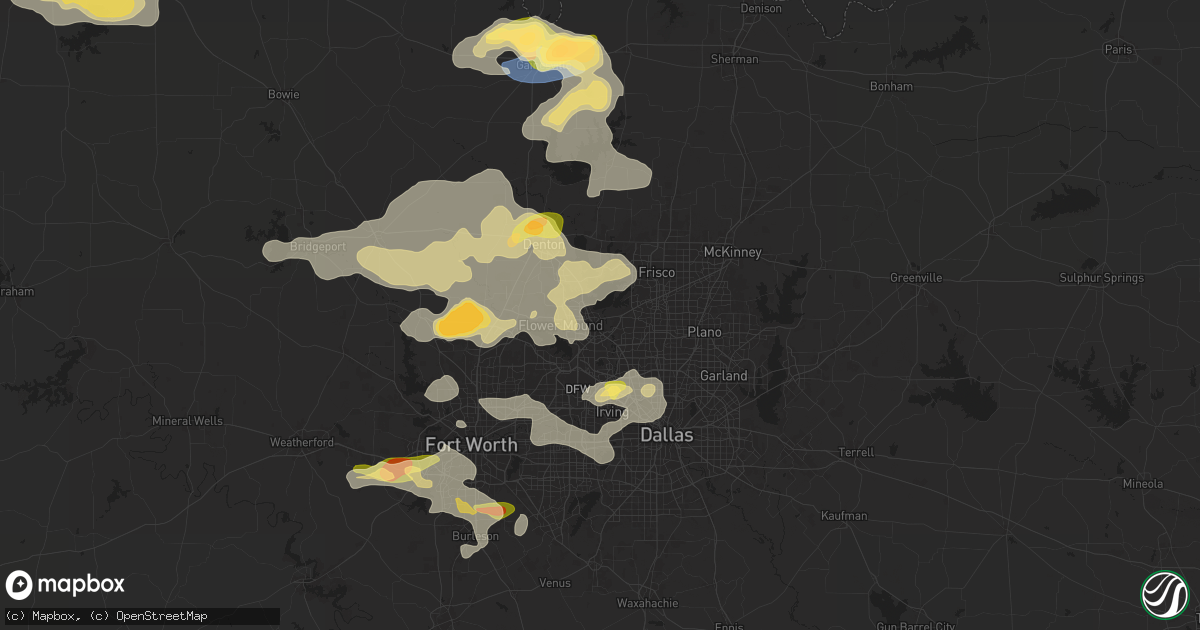 Hail map in Lewisville, TX on June 2, 2024