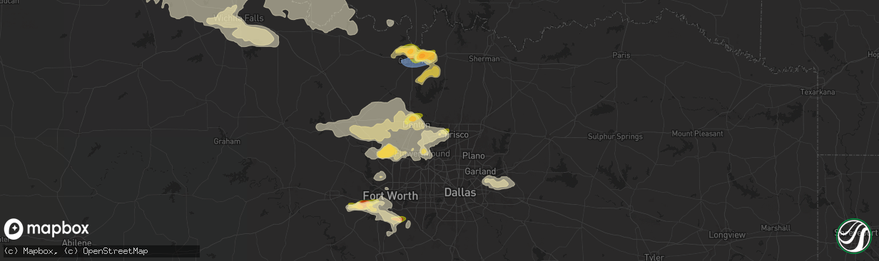 Hail map in Little Elm, TX on June 2, 2024