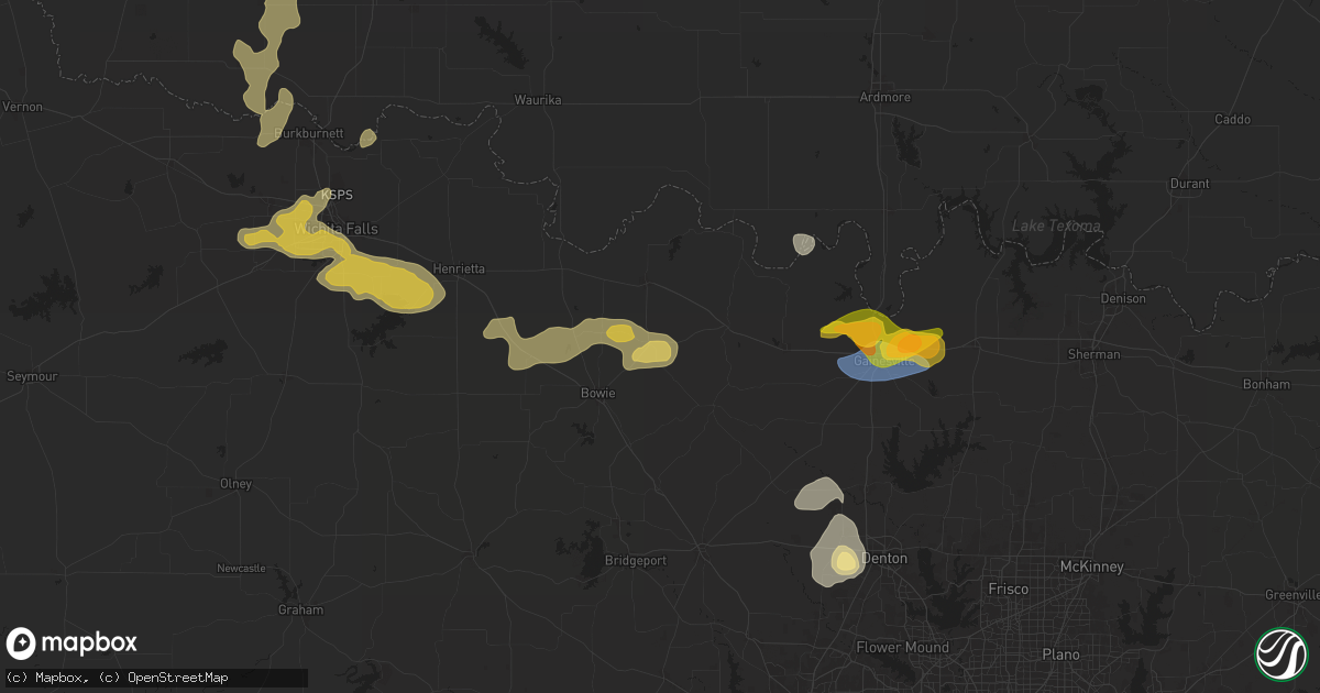 Hail map in Montague, TX on June 2, 2024