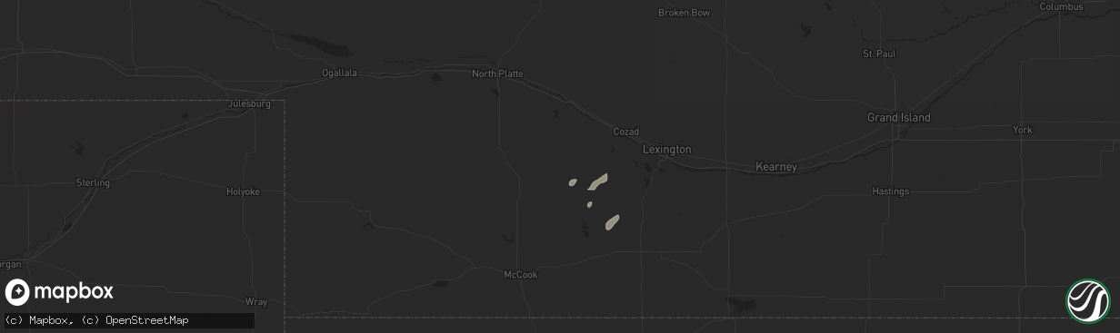 Hail map in Moorefield, NE on June 2, 2024