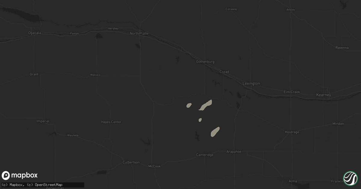 Hail map in Moorefield, NE on June 2, 2024