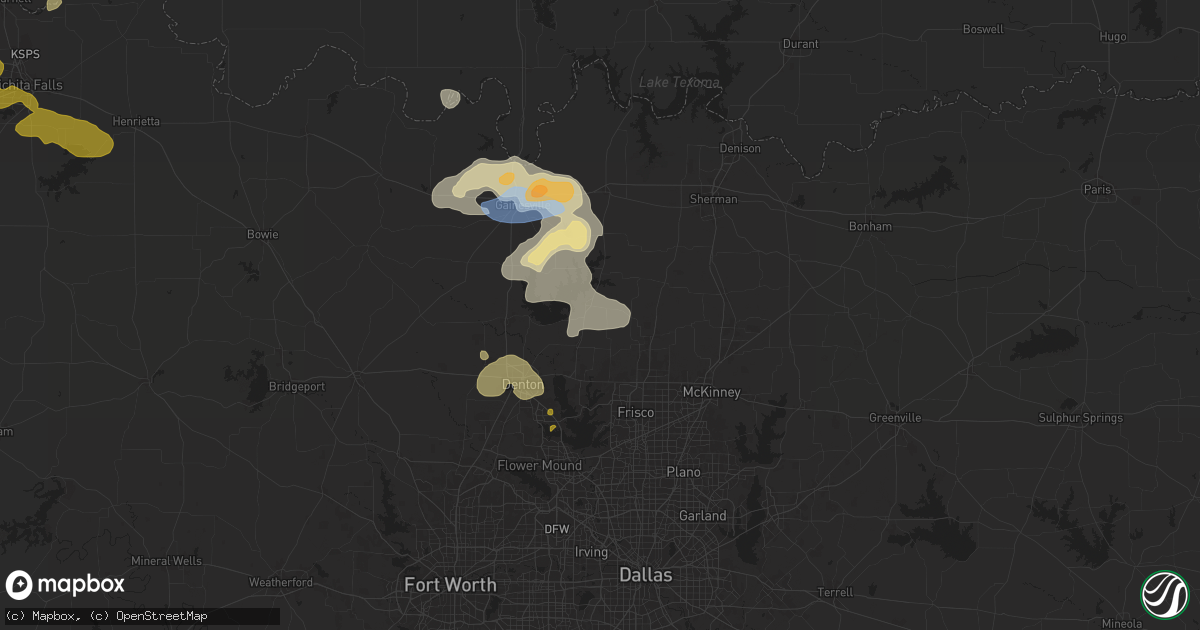 Hail map in Pilot Point, TX on June 2, 2024