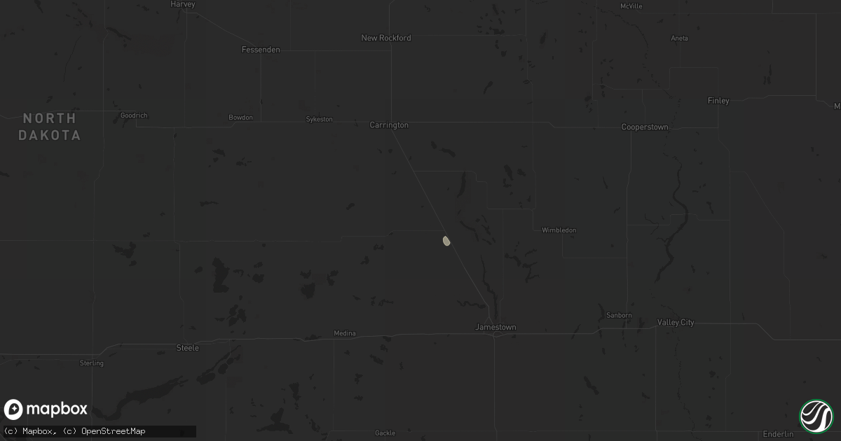 Hail map in Pingree, ND on June 2, 2024