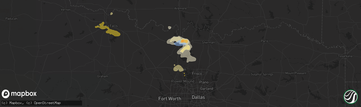 Hail map in Valley View, TX on June 2, 2024