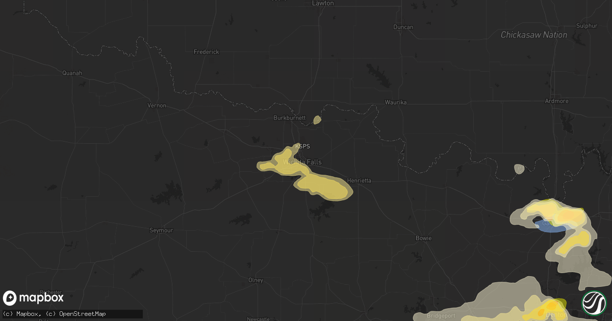 Hail map in Wichita Falls, TX on June 2, 2024