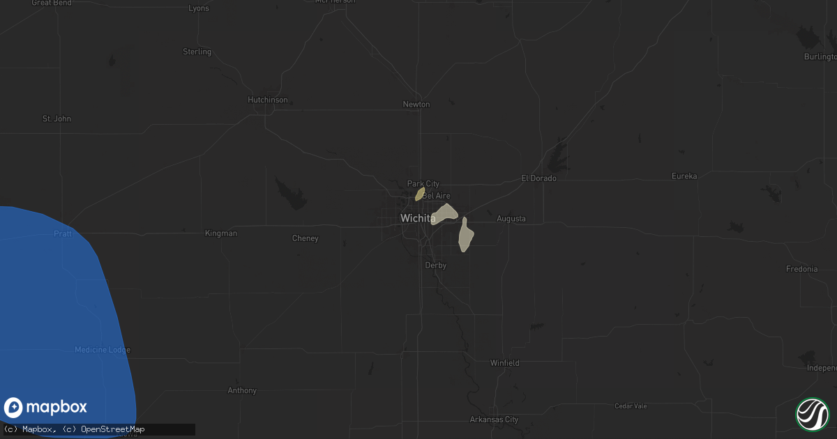 Hail map in Wichita, KS on June 2, 2024