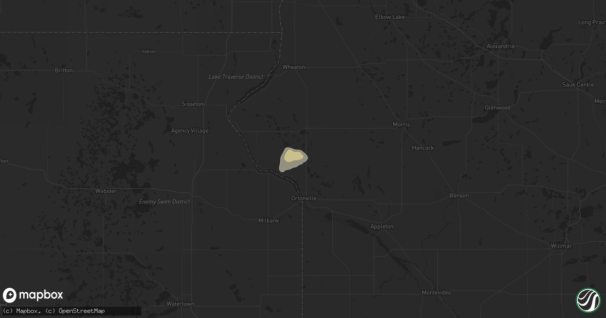 Hail map in Clinton, MN on June 2, 2025