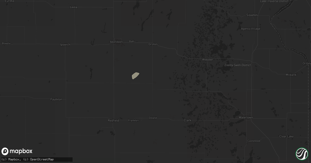 Hail map in Conde, SD on June 2, 2025