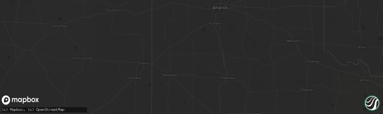 Hail map in Dimmitt, TX on June 2, 2025