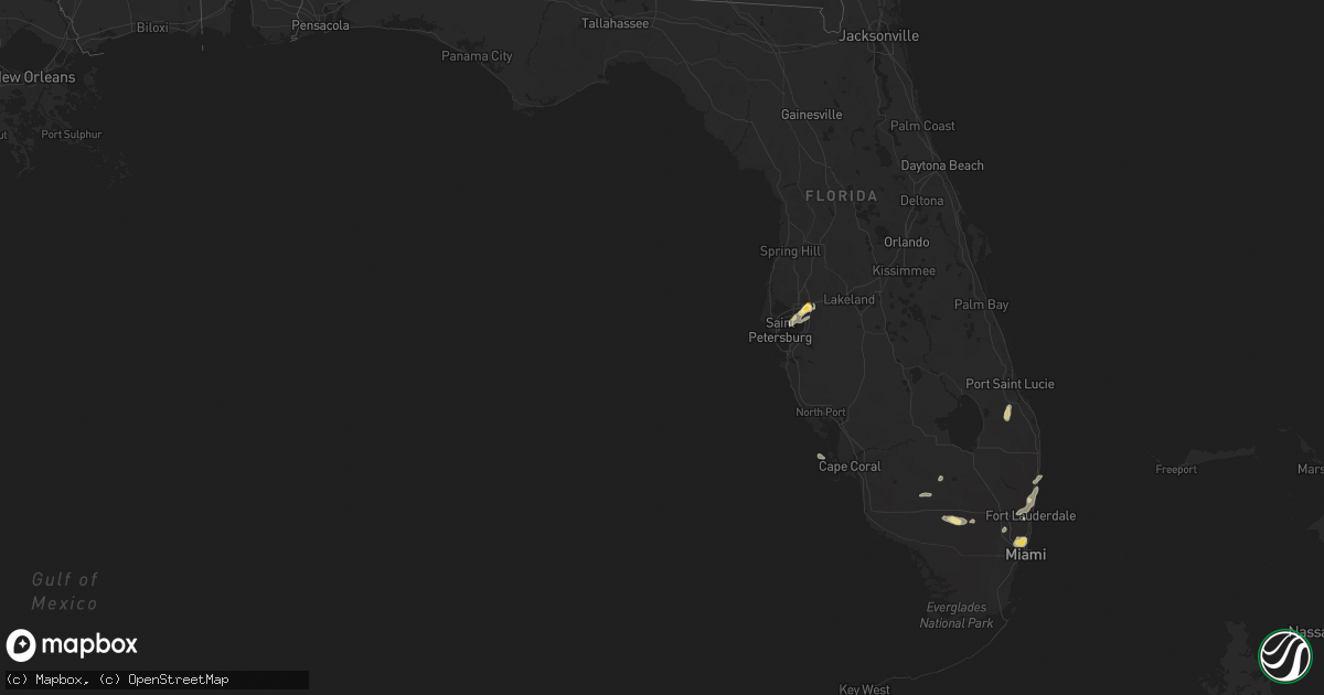 Hail map in Florida on June 2, 2025