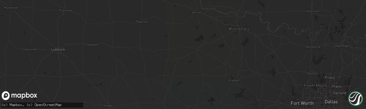 Hail map in Goree, TX on June 2, 2025