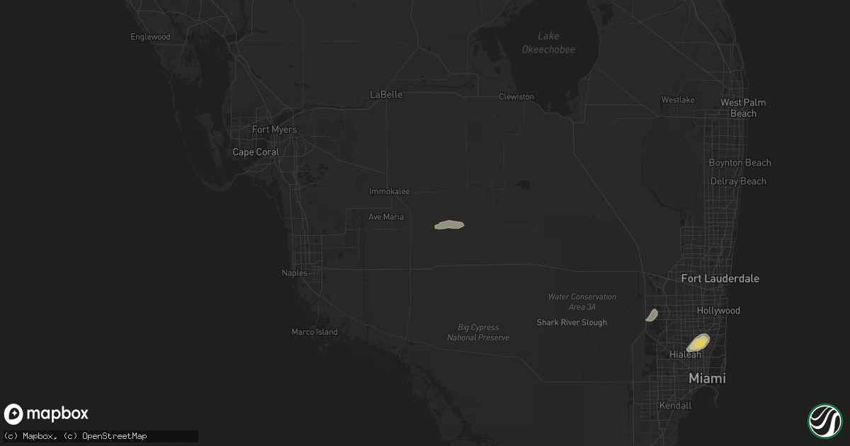 Hail map in Immokalee, FL on June 2, 2025