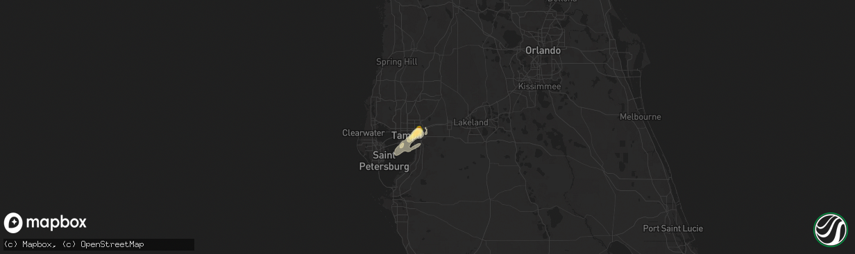 Hail map in Seffner, FL on June 2, 2025
