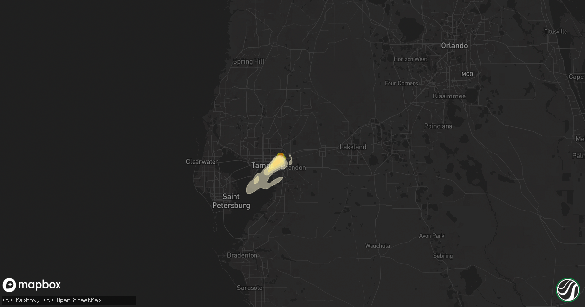 Hail map in Seffner, FL on June 2, 2025
