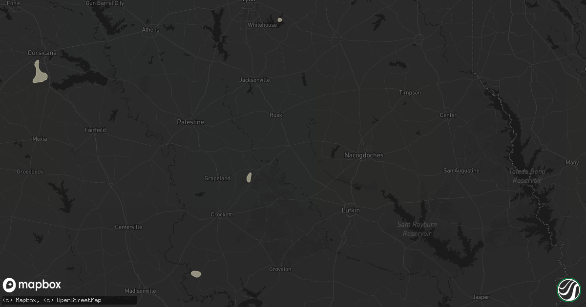 Hail map in Alto, TX on June 2, 2026