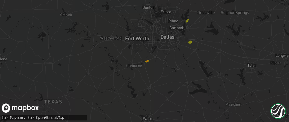 Hail map in Alvarado, TX on June 2, 2026
