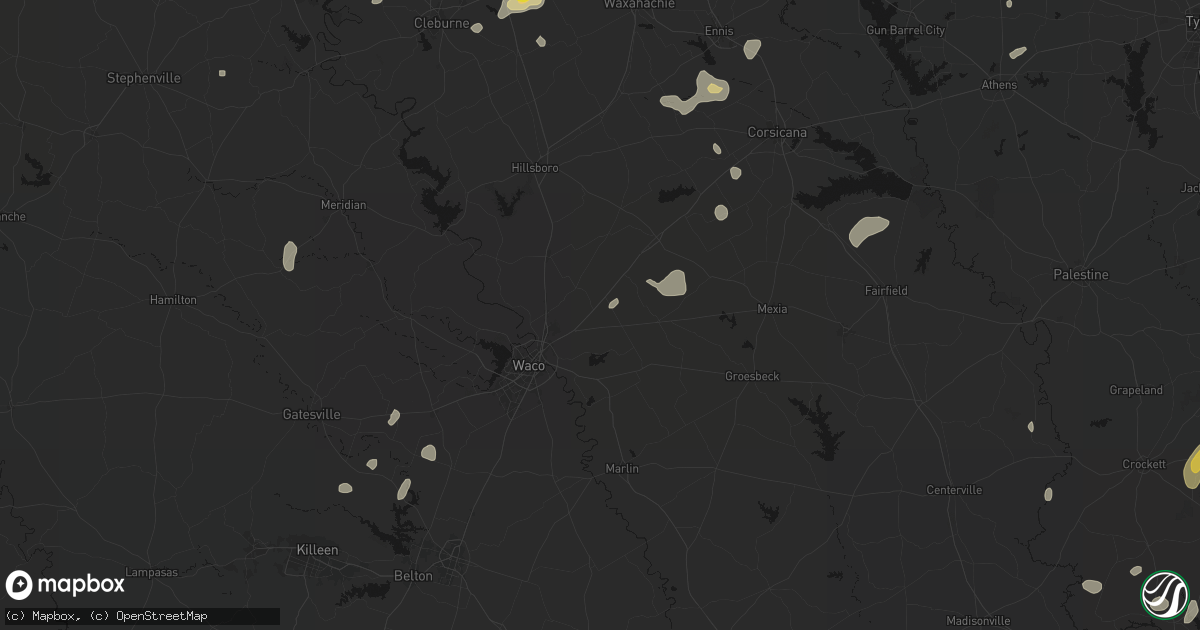 Hail map in Axtell, TX on June 2, 2026