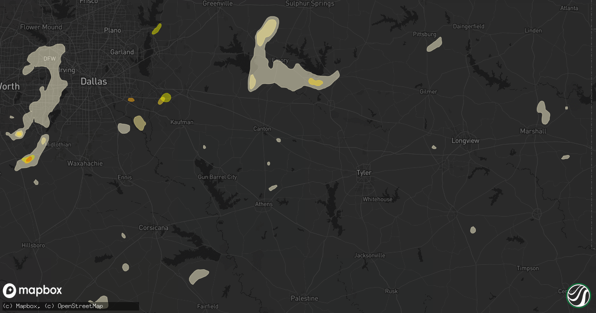 Hail map in Ben Wheeler, TX on June 2, 2026